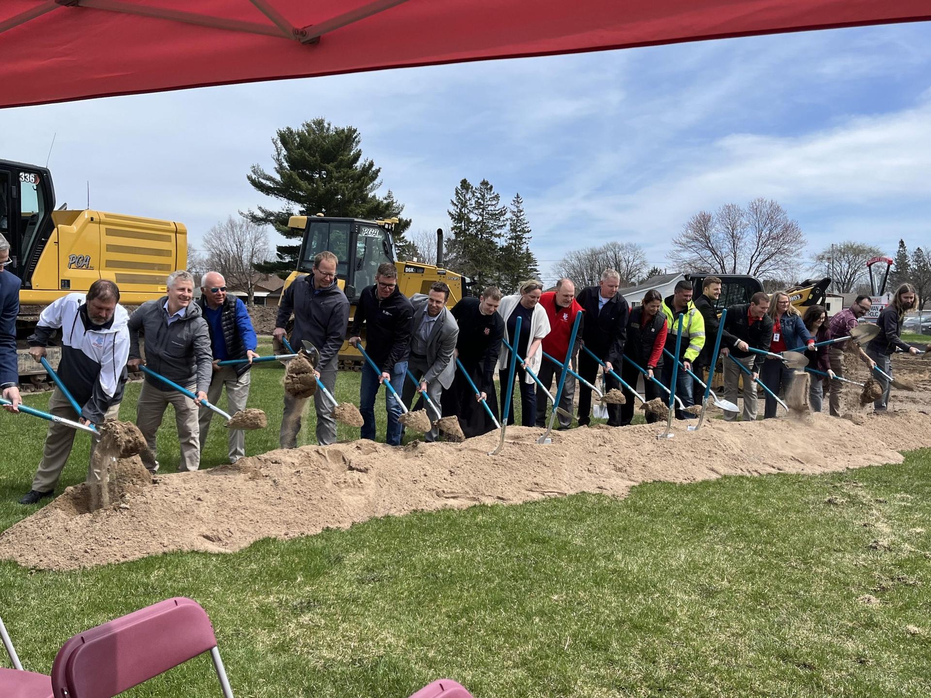 Newman Catholic breaks ground on Phase 2 of new Athletic complex development.