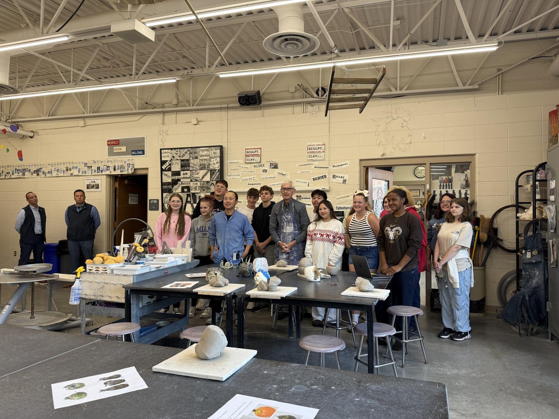 Gov. Evers Visits Wausau East High School