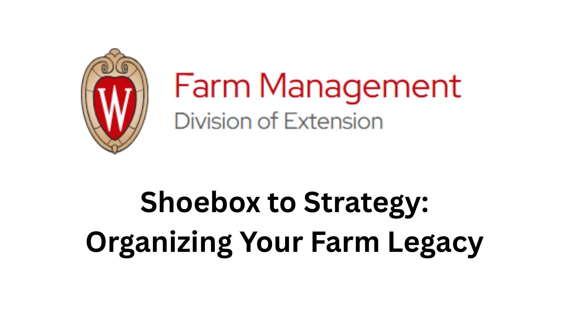 A workshop series to help farms organize important documents and financial information to be offered